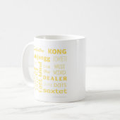 American Mah Jongg cup in geel Koffiemok (Voorkant links)