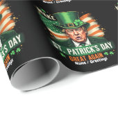 American Make St Patrick's Day Great Again Trump Cadeaupapier (Rol Hoek)
