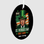 American Make St Patrick's Day Great Again Trump Ornament (voorkant)