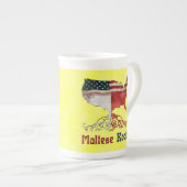 American Maltese rots Cup Porselein Kop (Voorkant rechts)