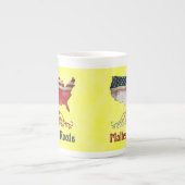 American Maltese rots Cup Porselein Kop (Voorkant)