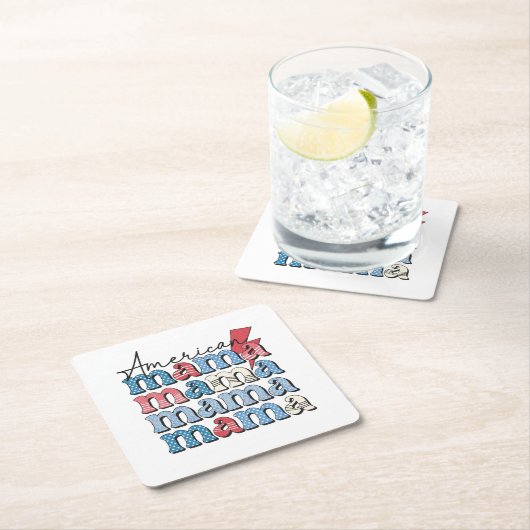 American Mama Kartonnen Onderzetters (Insitu)