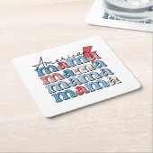 American Mama Kartonnen Onderzetters (Schuin)