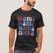 American Mama Mom Life Patriotic 4th Of July Ameri T-shirt (Voorkant)