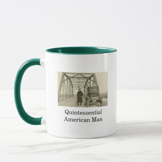 American Man Real Photo Coffee Mok (Links)