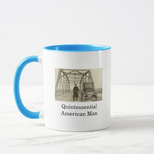 American Man Real Photo Coffee Mok (Links)