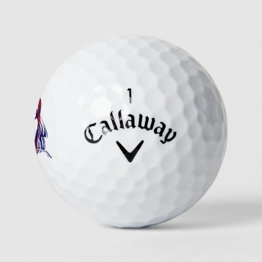 American Manga Neko Catgirl Kawaii Anime Golfballen (Logo)