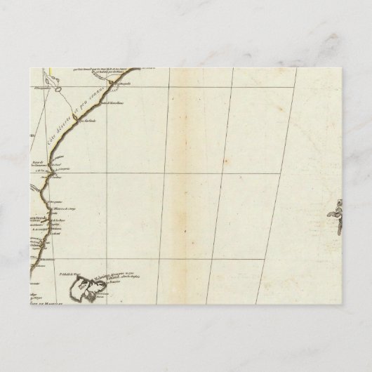 American Map Engraved South Section Briefkaart (Voorkant)