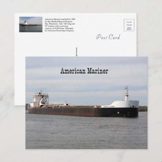 American Mariner Post Card Briefkaart (Voorkant / Achterkant)