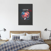 american medical, happy 4th juli, cartoon canvas afdruk (Insitu (Slaapkamer))