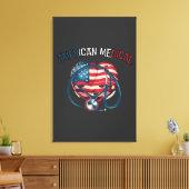 american medical, happy 4th juli, cartoon canvas afdruk (Insitu (Woonkamer))