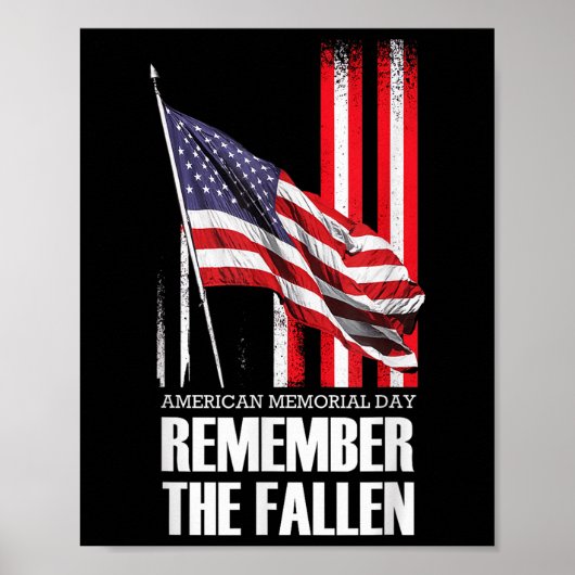 American Memorial Day herdenkt de gevallen Amerika Poster (Voorkant)