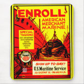 American Merchant Marine-Enroll Today Kaart Muismat (Voorkant)
