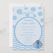 American Mermaid Shell Het is een meisje Kaart (Achterkant)