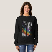 American Mimi Verenigde Staten Distressed Rainbow  Trui (Voorkant volledig)