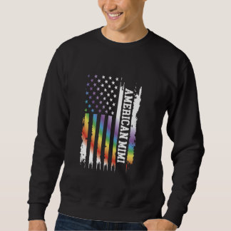 American Mimi Verenigde Staten Distressed Rainbow  Trui