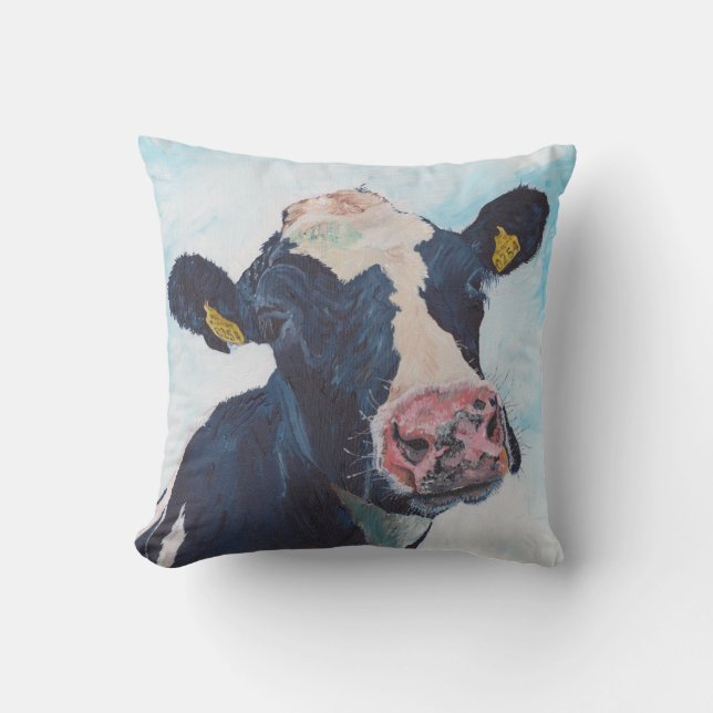 American MoJo Kussens - 0254 Irish Friesian Cow (Voorkant)