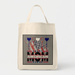 American Mom Canvas tas - Patriottische ster voor 