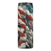 American Motocross Flag Art Print Thermosbeker (Achterkant)