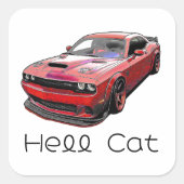 American Muscle auto Vierkante Sticker (Voorkant)