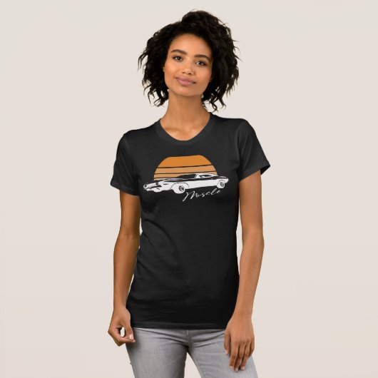 American Muscle Car Shirt – Men Women Adults Kids  (Voorkant volledig)