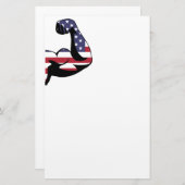 American Museum Biceps Silhouette Briefpapier (Voorkant / Achterkant)