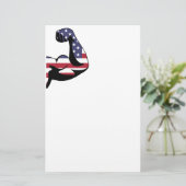 American Museum Biceps Silhouette Briefpapier (Staand voorkant)