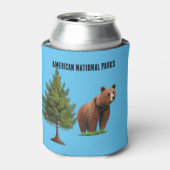 American National Park Brown Beer Pine Tree Blikjeskoeler (Blikje Voorkant)