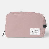 American Nostalgia Classic Eenvoudig Minimaal Roze Toilettasje (Achterkant)