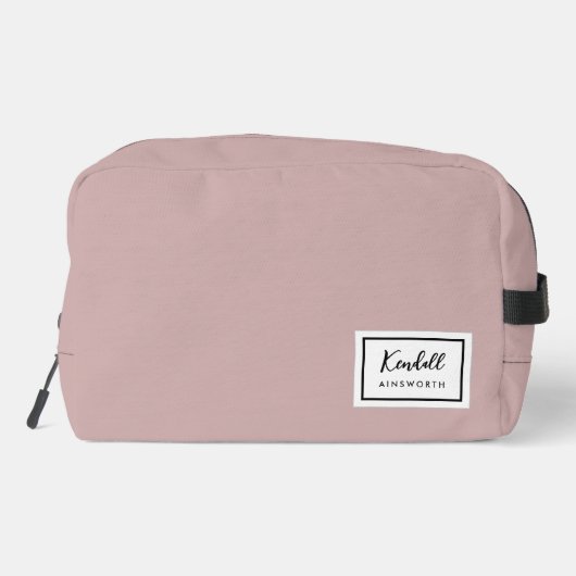 American Nostalgia Classic Eenvoudig Minimaal Roze Toilettasje (Achterkant)