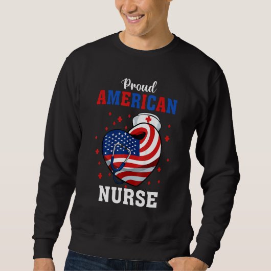 American Nurse For Memorial Day and 4th of July Trui (Voorkant)