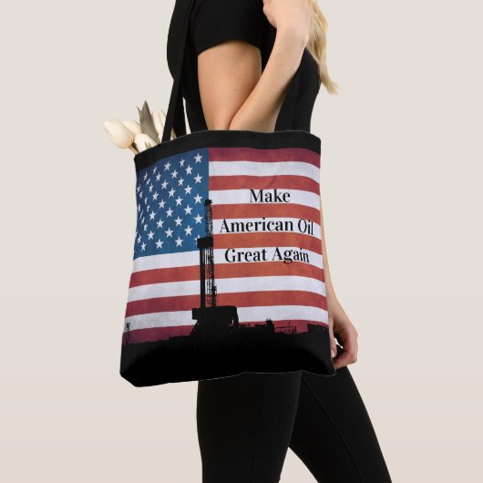 American Oil Great Again Swag Bag Tote Bag (Dichtbij)