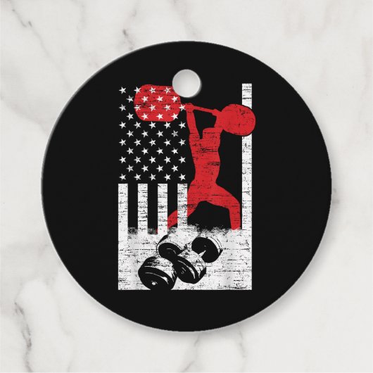 American Olympic Weightlift Bedankjes Labels (Voorkant)