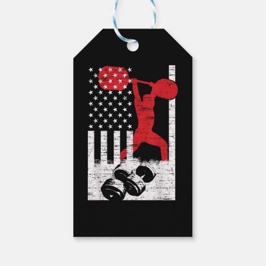 American Olympic Weightlift Cadeaulabel (Achterkant)