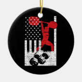 American Olympic Weightlift Keramisch Ornament (Voorkant)