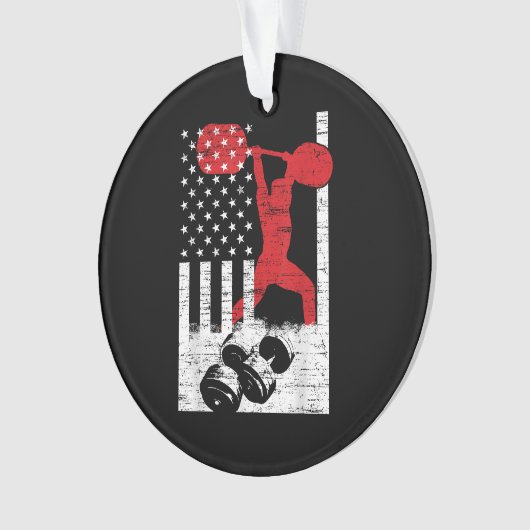 American Olympic Weightlift Ornament (voorkant)