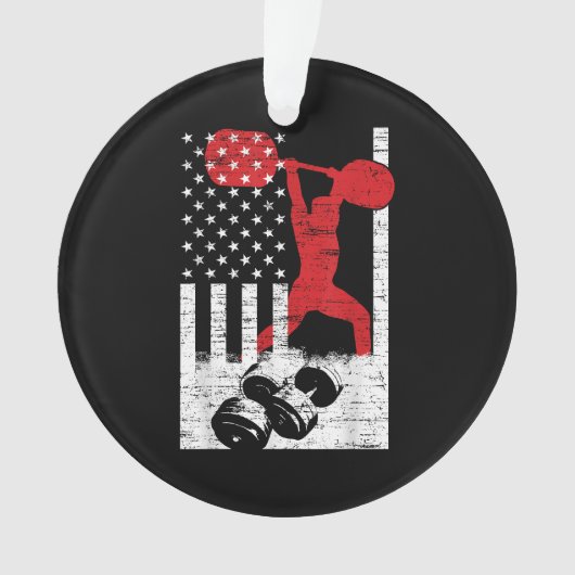 American Olympic Weightlift Ornament (voorkant)