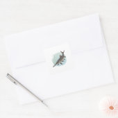 American Paddlefish Vierkante Sticker (Envelop)