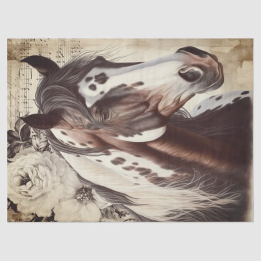 American Paint Horse Decoupage Tissuepapier (Voorkant)