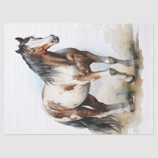 American Paint Paard Waterverf Decoupage Tissuepapier (Voorkant)