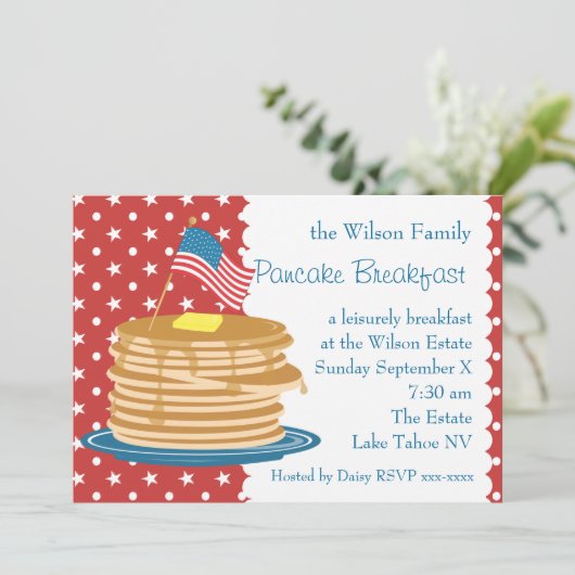 American Pancake Breakfast Kaart (Staand voorkant)