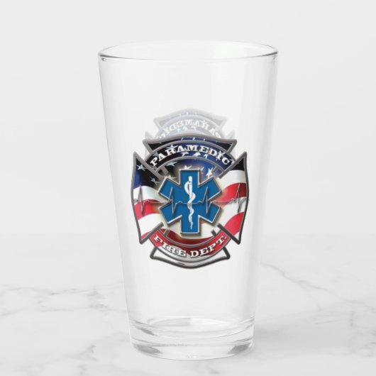 American Paramedic Fire Dept. Glas (Achterkant)