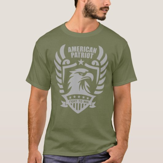 American Patriot Basic Tee (Fatigue Green) T-shirt (Voorkant)