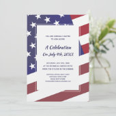 American Patriot Classic 4 juli Amerikaanse vlag Kaart (Staand voorkant)