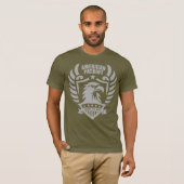 American Patriot - Fatigue Green [Gray design) T-shirt (Voorkant volledig)