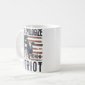 American Patriot "Never Apologize" Minutemen Koffiemok (Voorkant links)