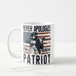 American Patriot "Never Apologize" Minutemen  Koffiemok