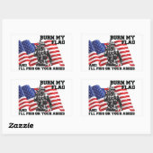 American Patriot  Rechthoekige Sticker (Vel)