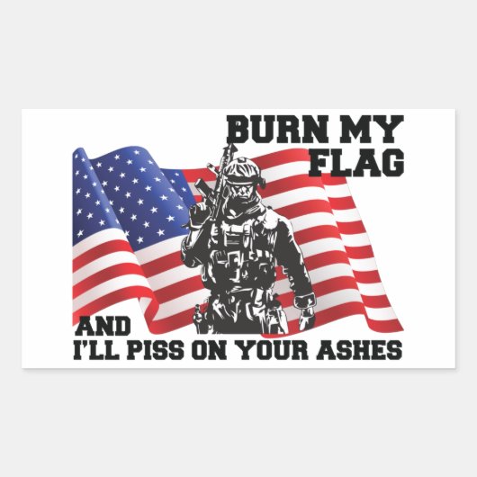 American Patriot  Rechthoekige Sticker (Voorkant)