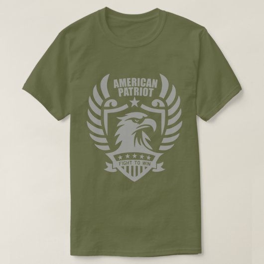 American Patriot T-Shirt (Unisex) Fatigue Green (Design voorkant)